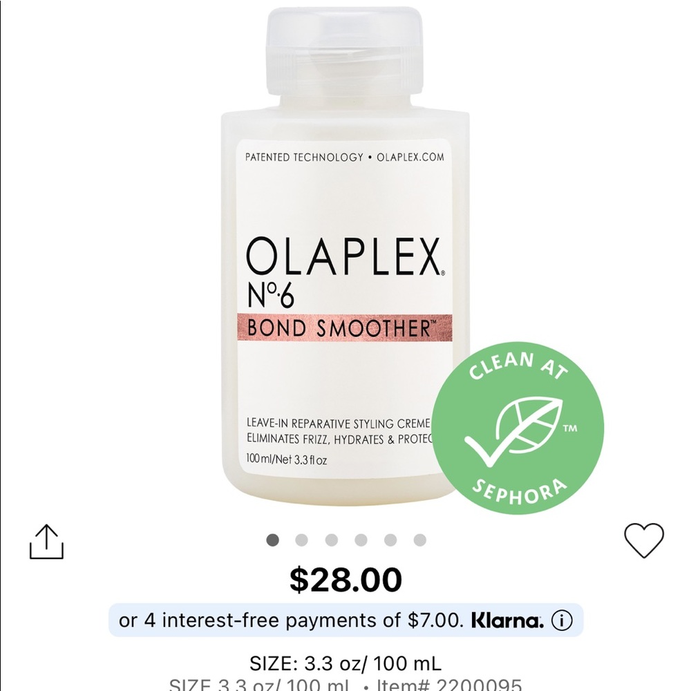 Olaplex No 6 Bond Smoother Styling Leave In Creme
